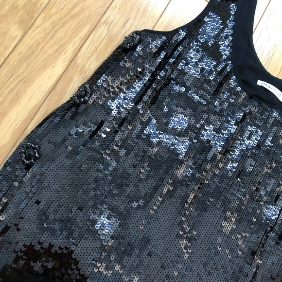 See by Chloe sequined black top Sz 44 - Picture 2 of 4